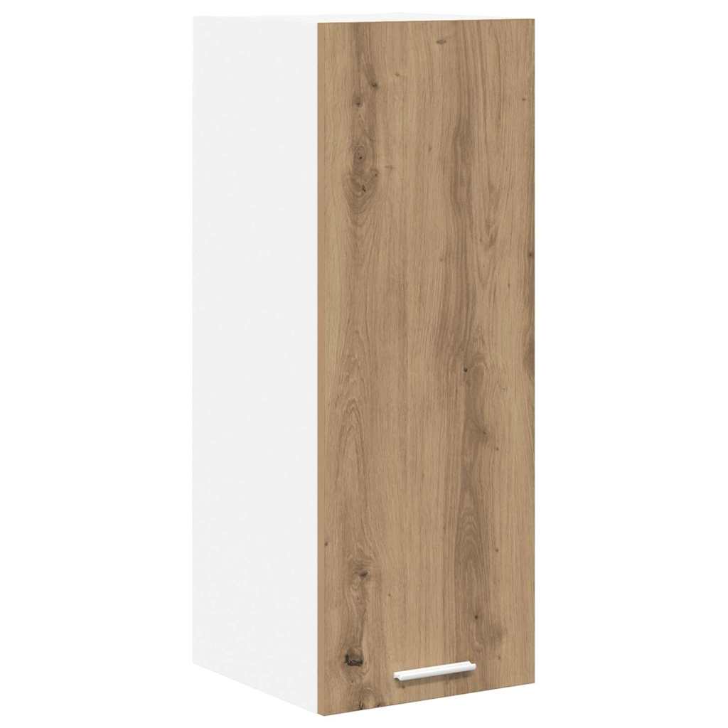Hängeschrank mit Tür Artisan-Eiche und Weiß 30 x 31 x 80 cm