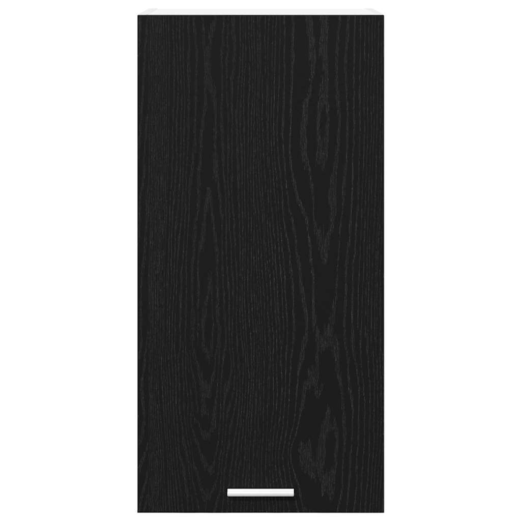 Hängeschrank Riga Schwarze Eiche und Weiß 40 x 31 x 80 cm