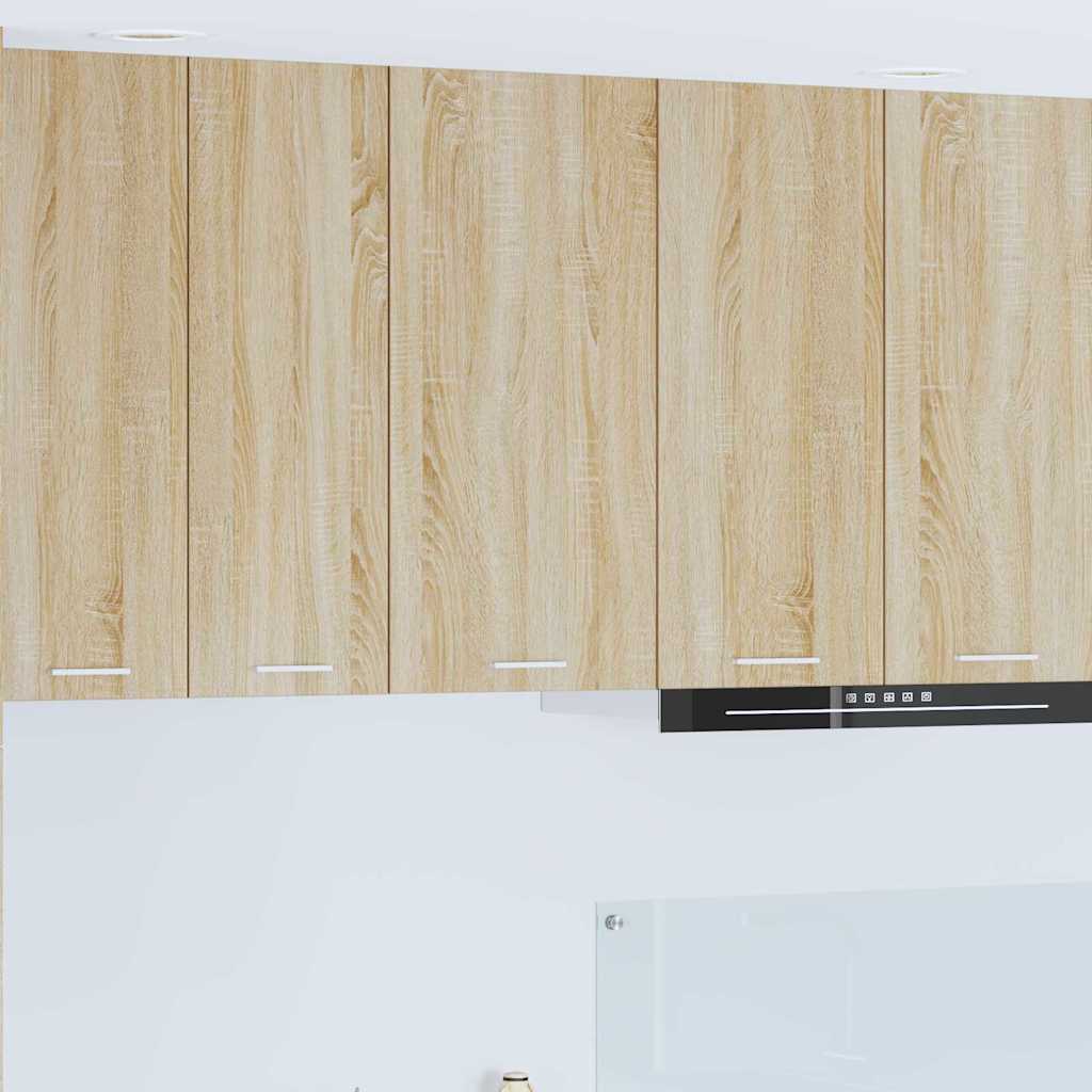 Hängeschrank mit Speicher Sonoma-Eiche und Weiß 40 x 31 x 80 cm