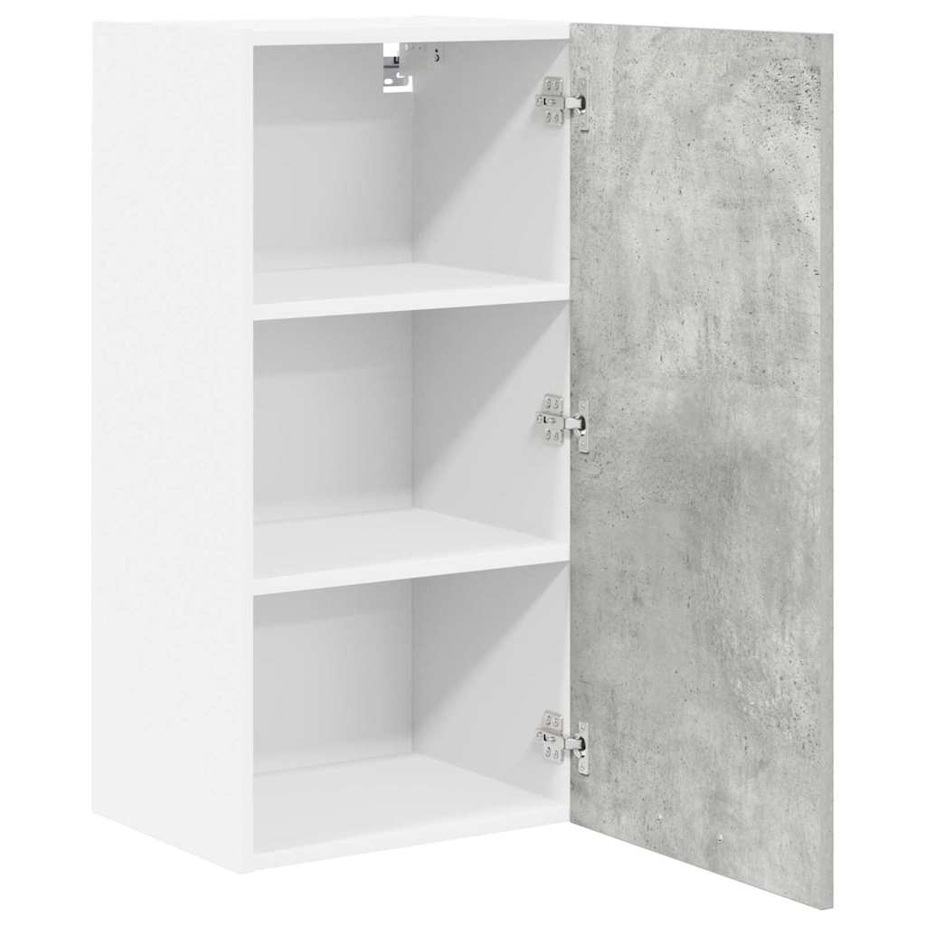Hängeschrank Betongrau und Weiß 40 x 31 x 80 cm Holzwerkstoff