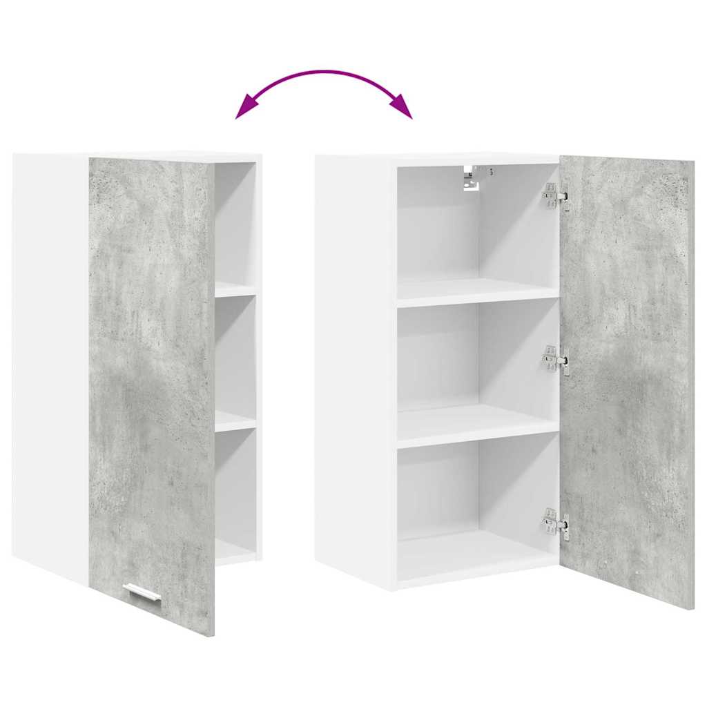 Hängeschrank Betongrau und Weiß 40 x 31 x 80 cm Holzwerkstoff