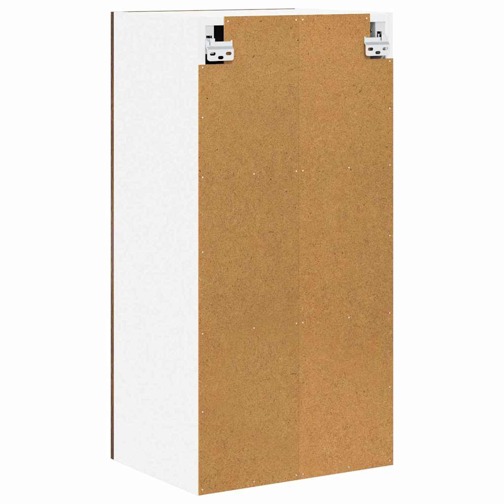 Hängeschrank mit Tür Geräucherte Eiche und Weiß 40 x 31 x 80 cm