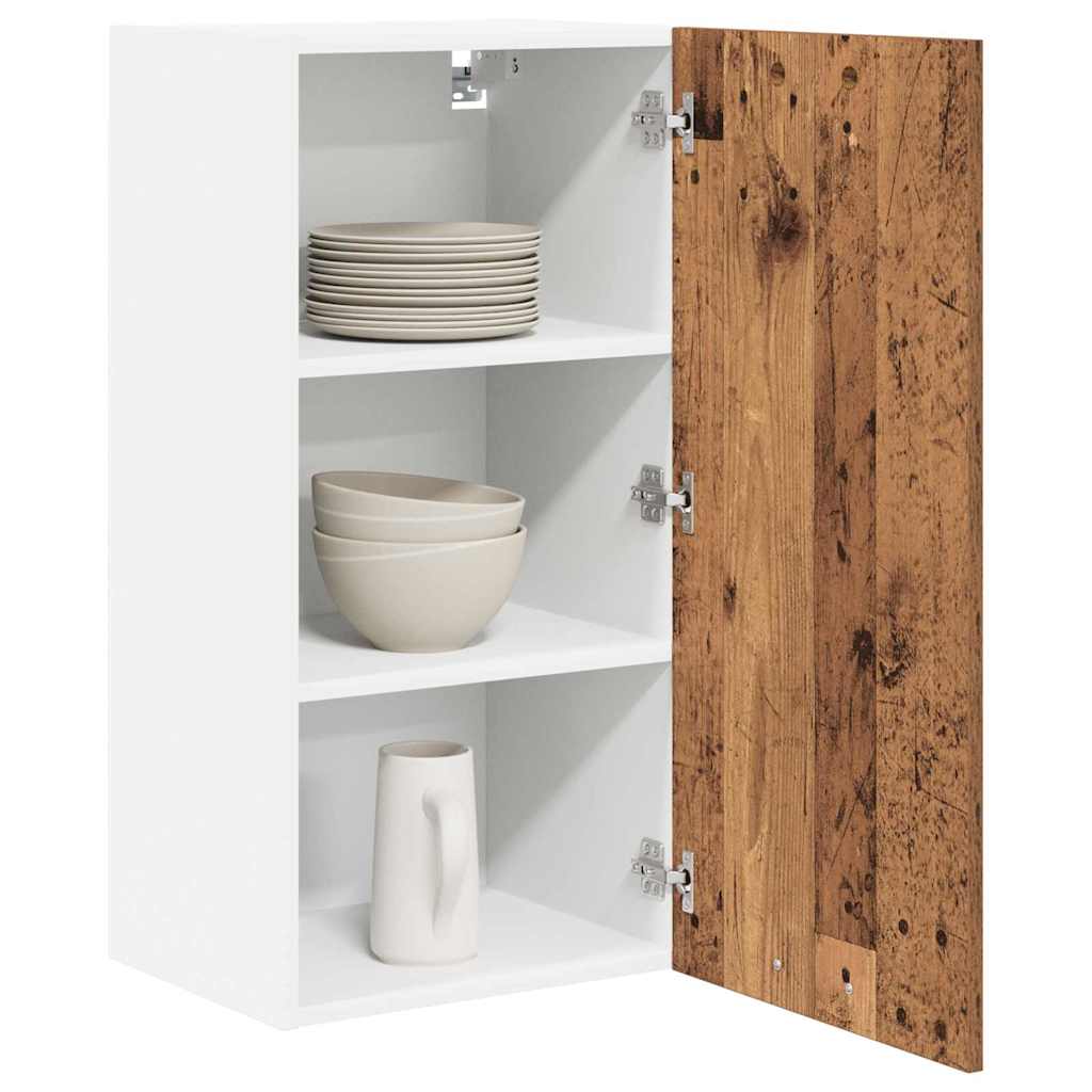 Hängeschrank Altes Holz und Weiß 40 x 31 x 80 cm Holzwerkstoff