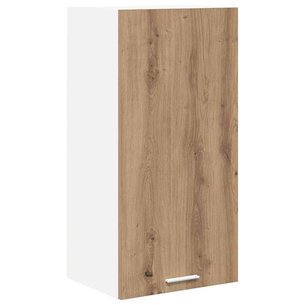 Hängeschrank mit Tür Artisan-Eiche und Weiß 40 x 31 x 80 cm