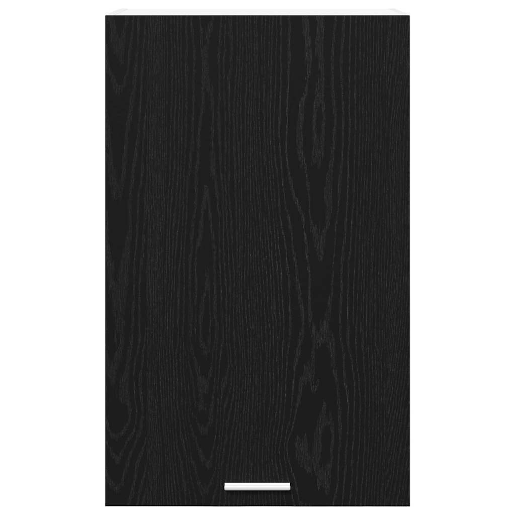 Hängeschrank mit Tür Schwarze Eiche und Weiß 50 x 31 x 80 cm