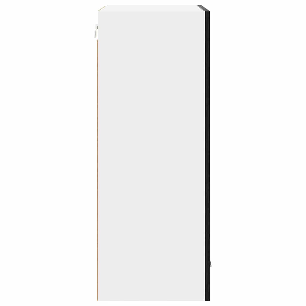 Hängeschrank mit Tür Schwarze Eiche und Weiß 50 x 31 x 80 cm