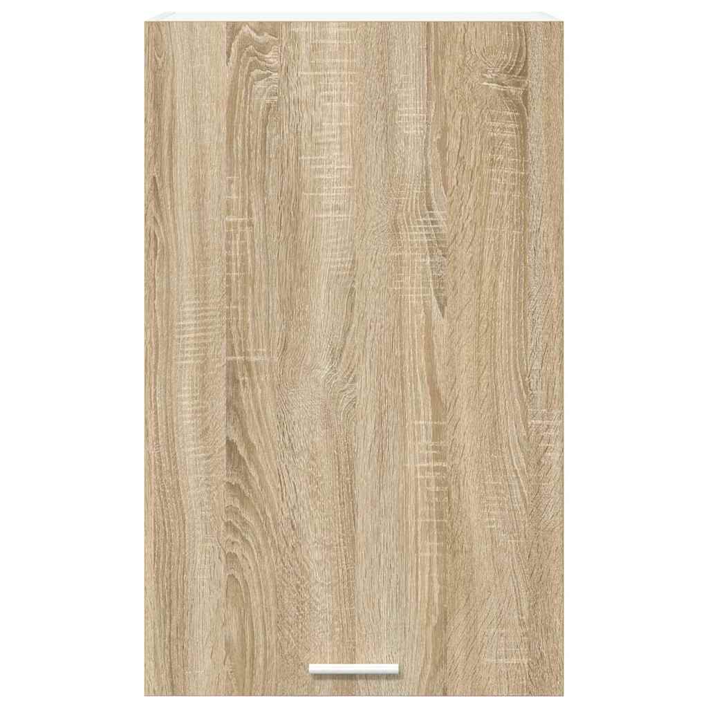 Hängeschrank mit Speicher Sonoma-Eiche und Weiß 50 x 31 x 80 cm