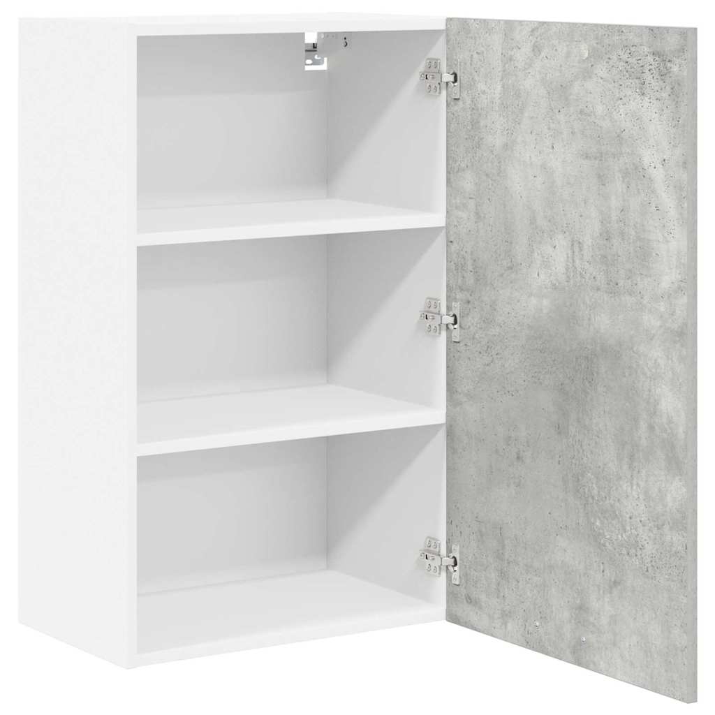 Hängeschrank Betongrau und Weiß 50 x 31 x 80 cm Holzwerkstoff
