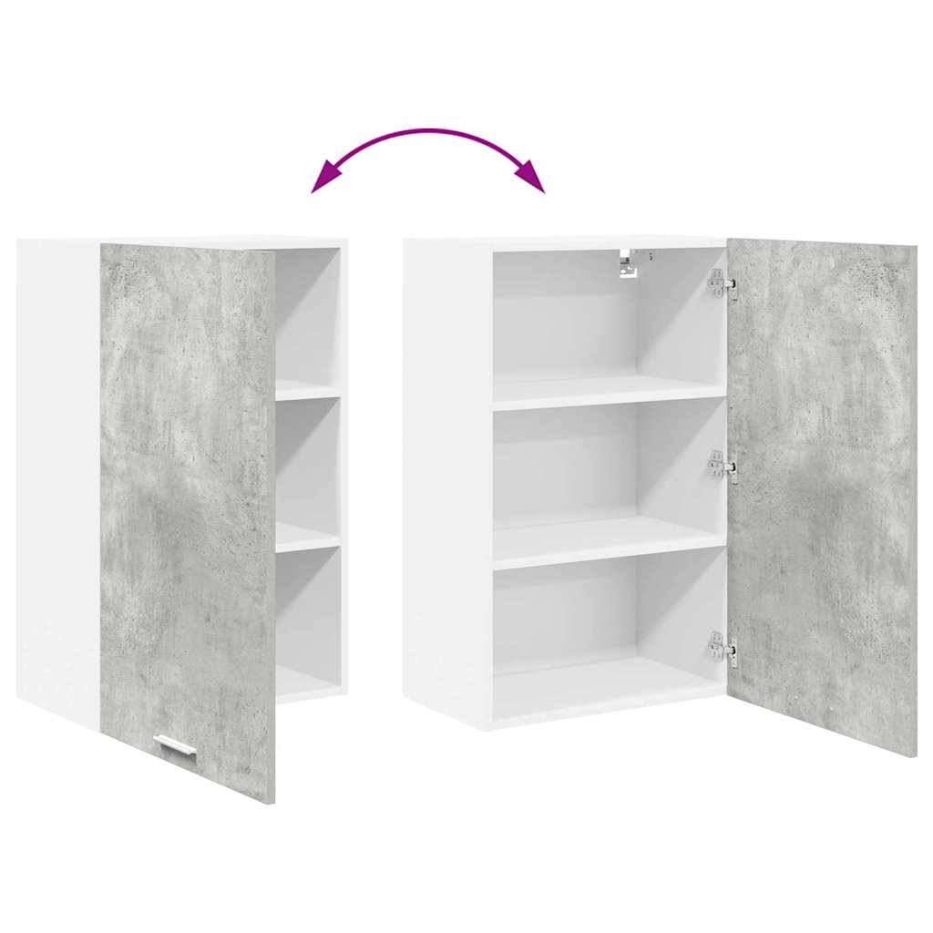 Hängeschrank Betongrau und Weiß 50 x 31 x 80 cm Holzwerkstoff