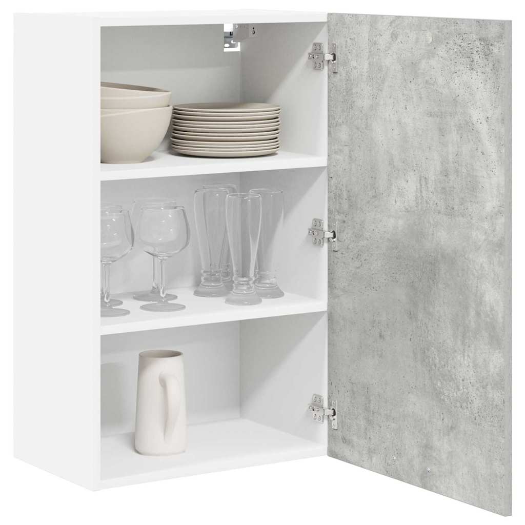 Hängeschrank Betongrau und Weiß 50 x 31 x 80 cm Holzwerkstoff