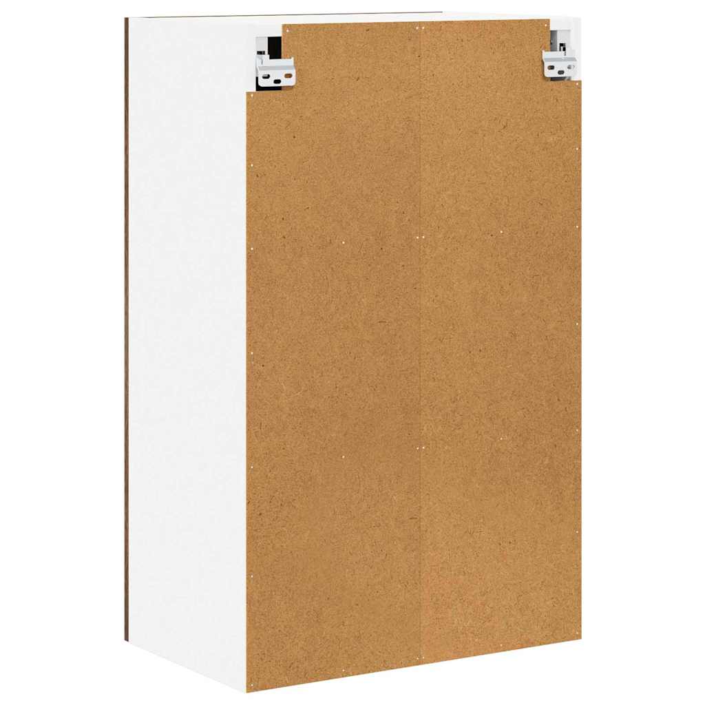 Hängeschrank mit Tür Geräucherte Eiche und Weiß 50 x 31 x 80 cm