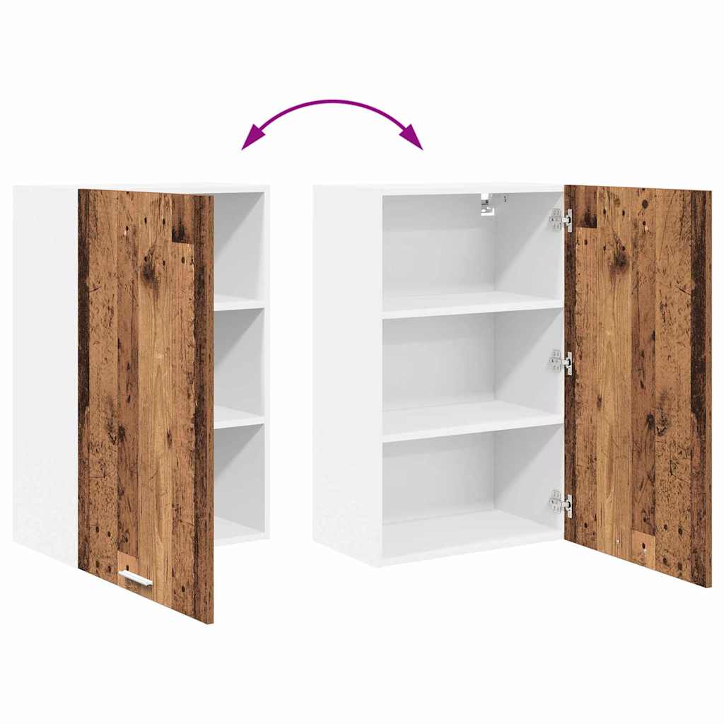 Hängeschrank Altes Holz und Weiß 50 x 31 x 80 cm Holzwerkstoff