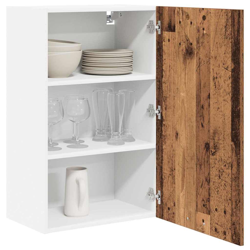 Hängeschrank Altes Holz und Weiß 50 x 31 x 80 cm Holzwerkstoff