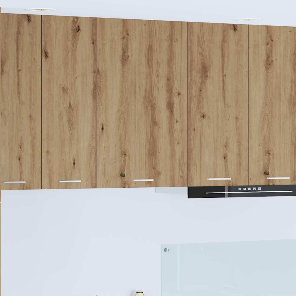 Hängeschrank mit Tür Artisan-Eiche und Weiß 50 x 31 x 80 cm