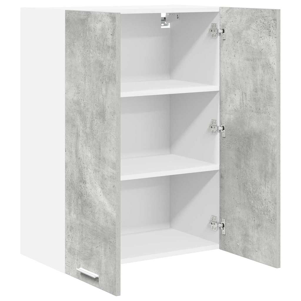 Hängeschrank mit Tür Beton Grau 60 x 31 x 80 cm Holzwerkstoff