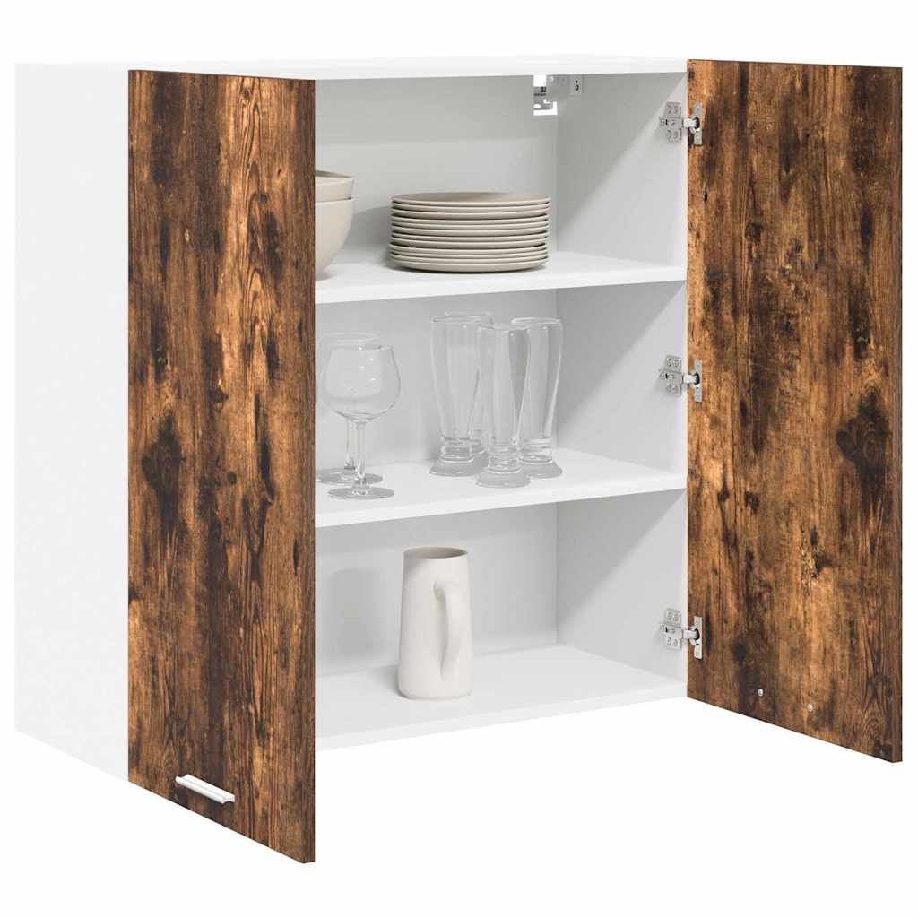 Hängeschrank mit Tür Riga Geräucherte Eiche 80 x 31 x 80 cm