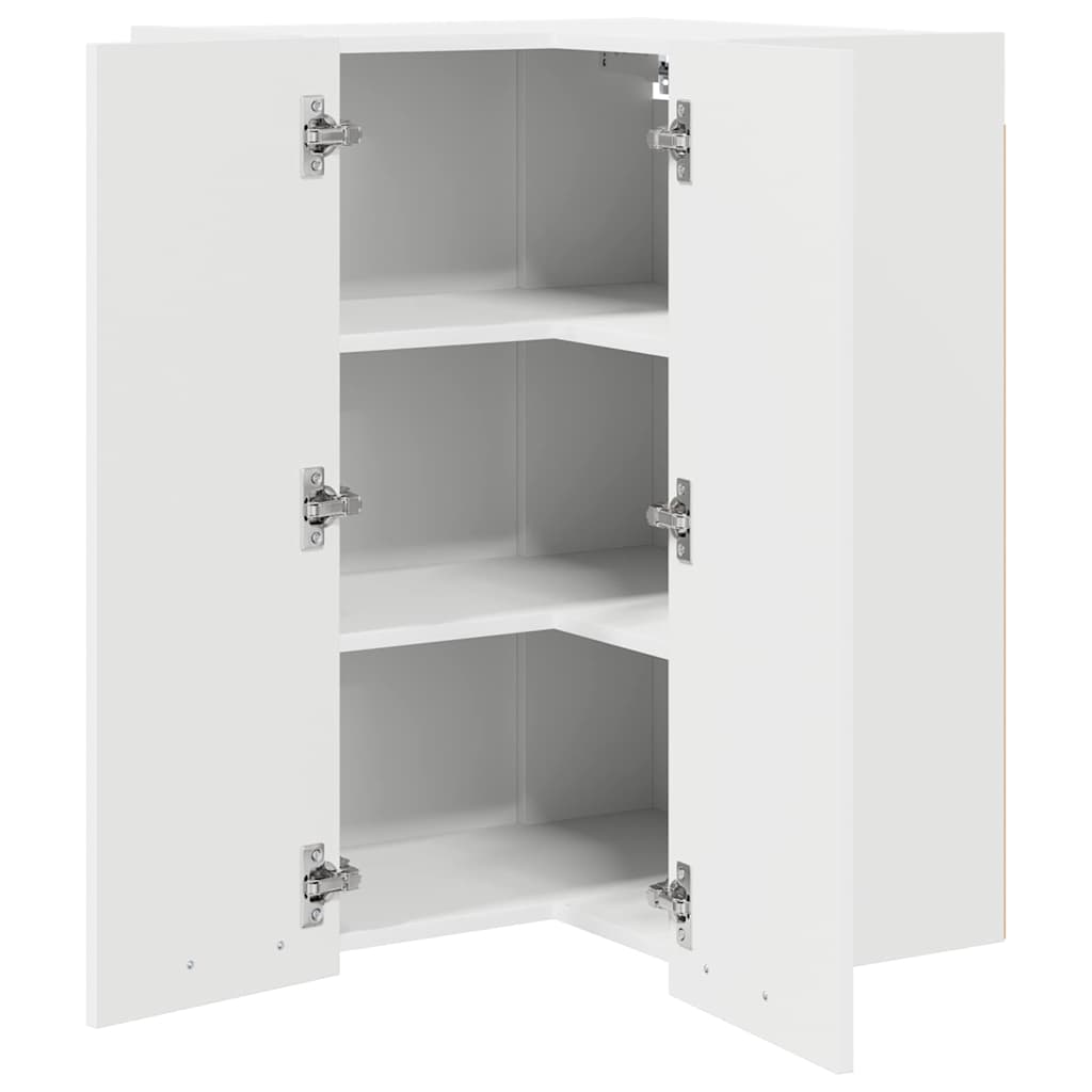 Hängeschrank mit Speicher Weiß 57 x 57 x 80 cm Holzwerkstoff