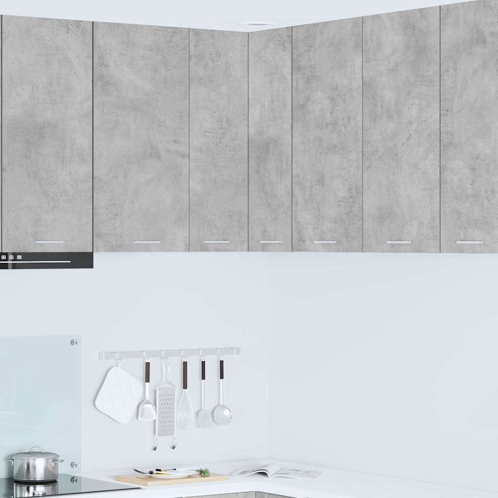 Hängeschrank Betongrau und Weiß 57 x 57 x 80 cm Holzwerkstoff