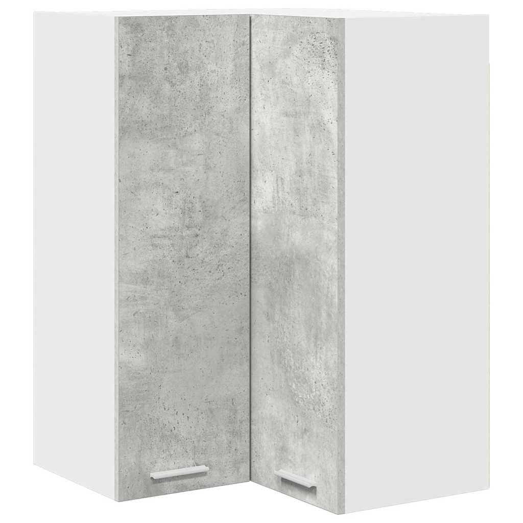 Hängeschrank Betongrau und Weiß 57 x 57 x 80 cm Holzwerkstoff