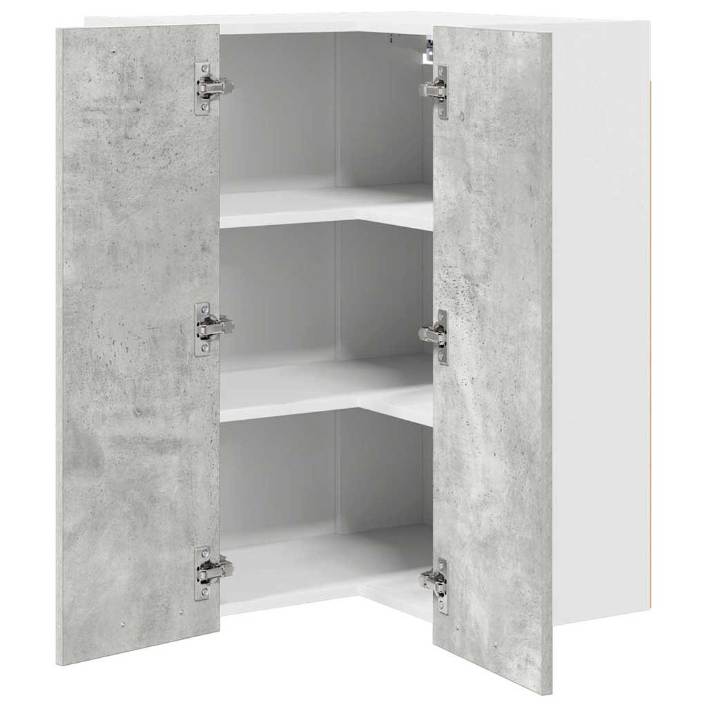 Hängeschrank Betongrau und Weiß 57 x 57 x 80 cm Holzwerkstoff