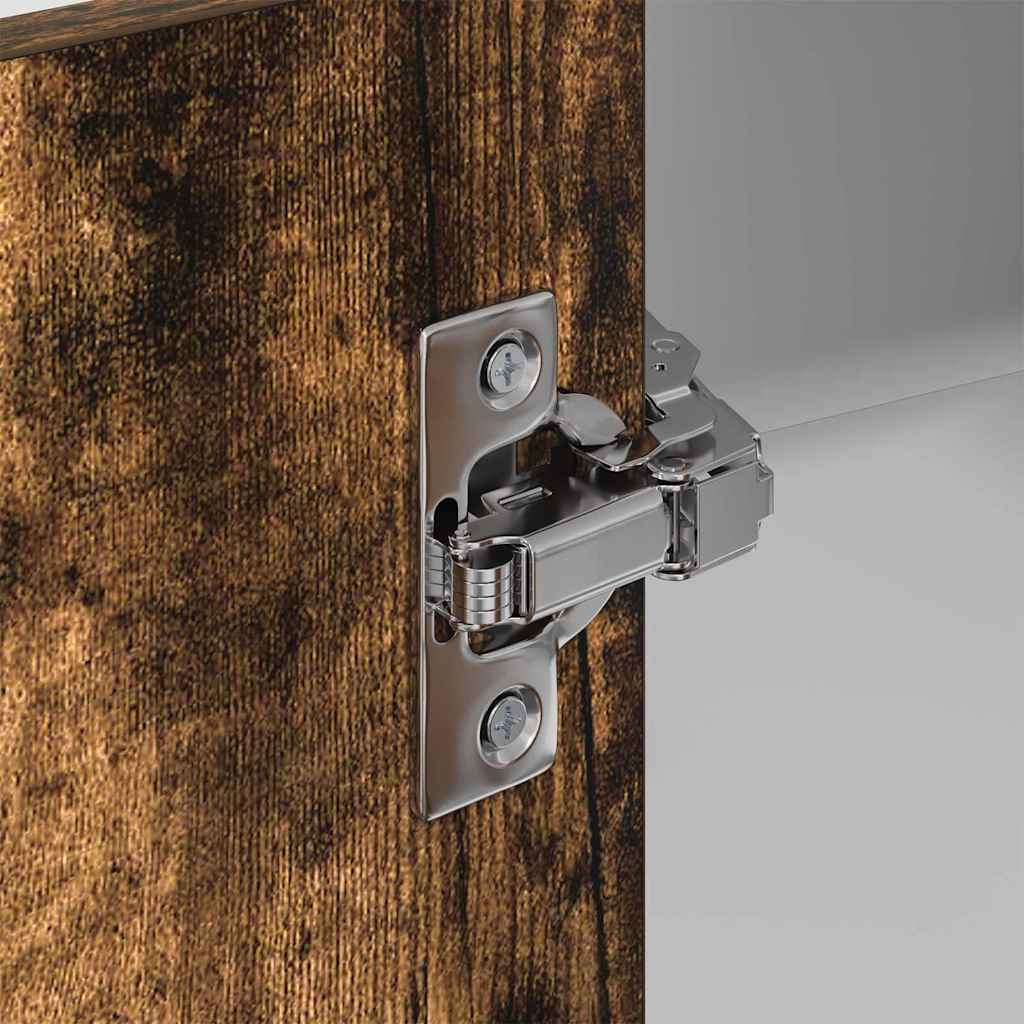 Hängeschrank Geräucherte Eiche und Weiß 57 x 57 x 80 cm