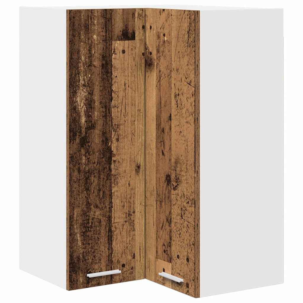 Hängeschrank Altes Holz und Weiß 57 x 57 x 80 cm Holzwerkstoff