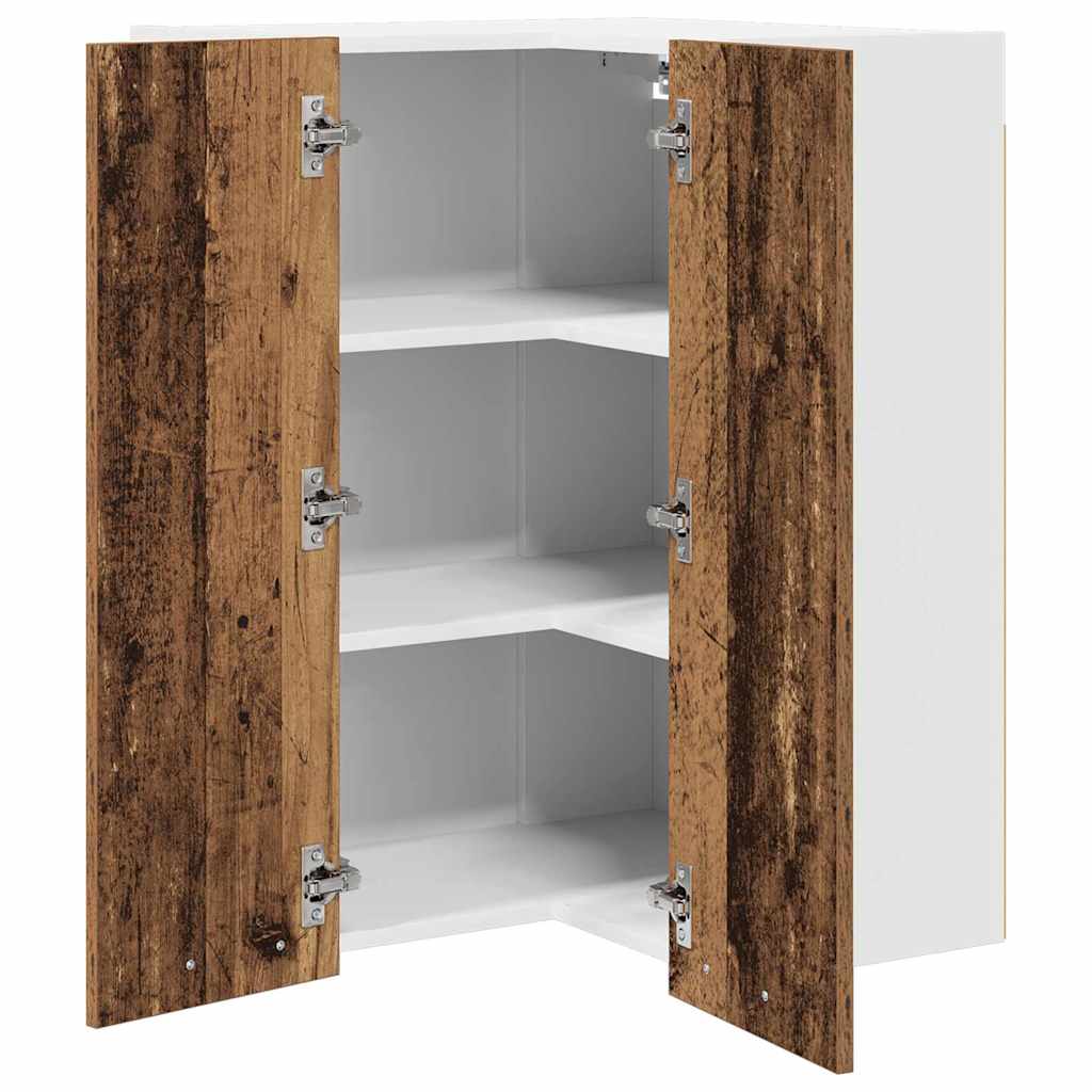 Hängeschrank Altes Holz und Weiß 57 x 57 x 80 cm Holzwerkstoff