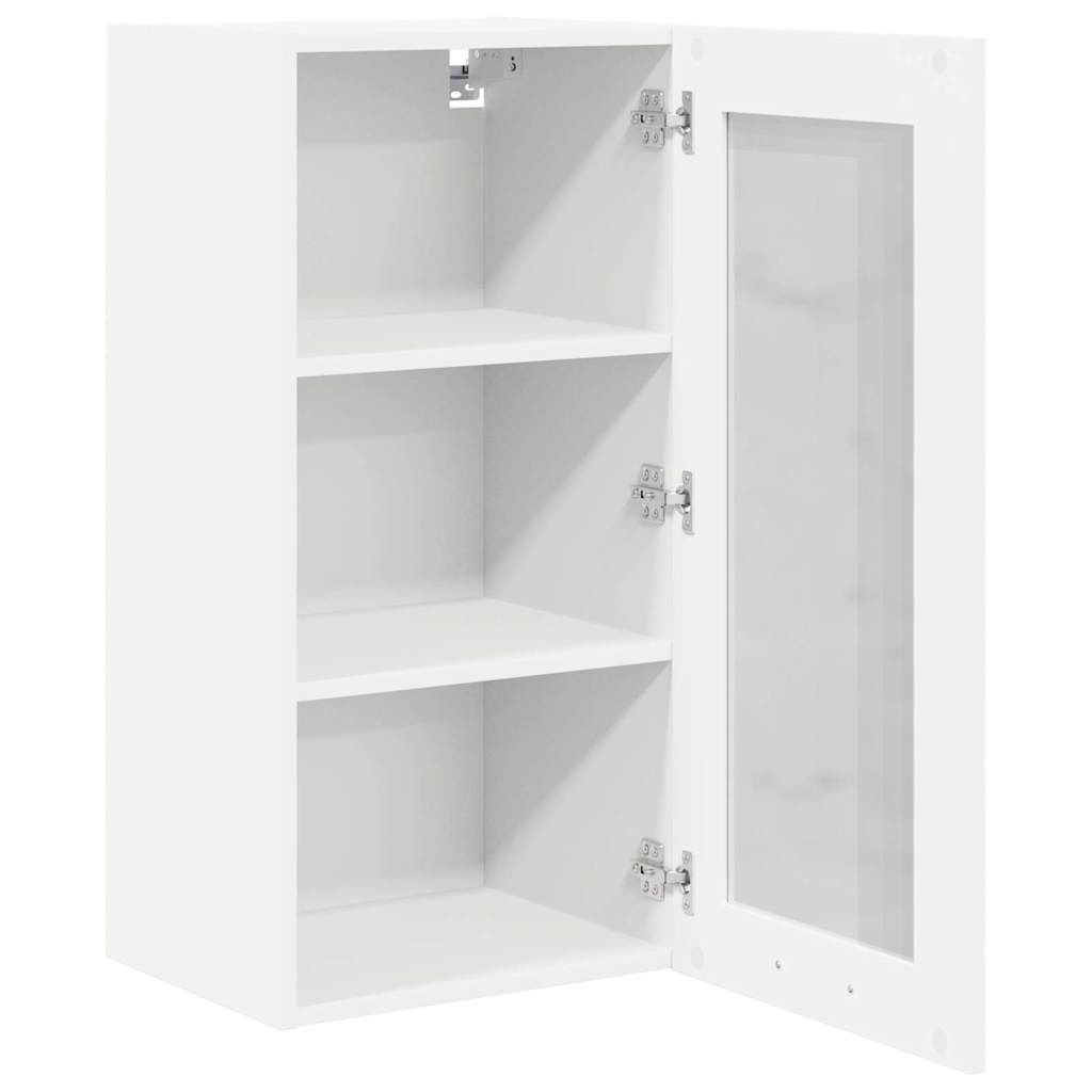 Hängeschrank mit Speicher Weiß 40 x 31 x 80 cm Holzwerkstoff