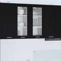 Hängeschrank Schwarz Eichen-Optik 40 x 31 x 80 cm Holzwerkstoff