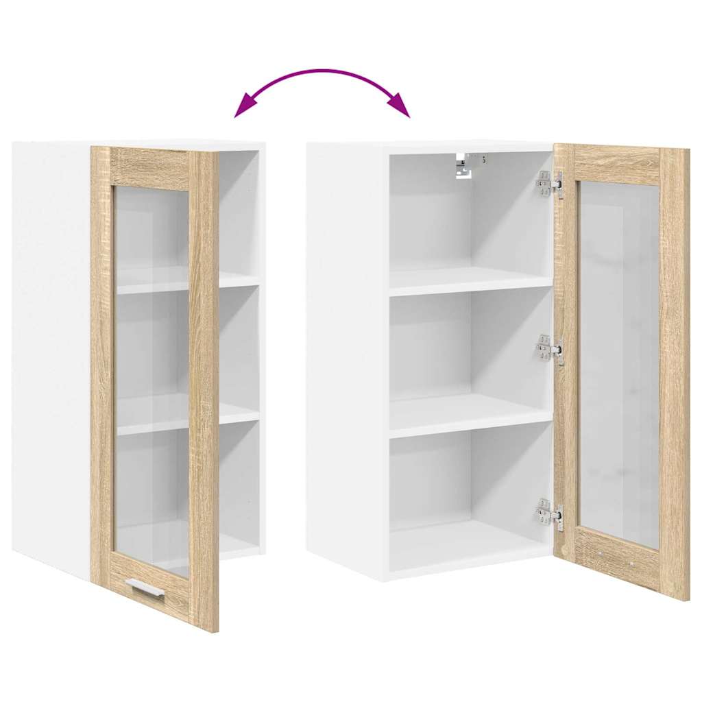 Hängeschrank mit Tür Sonoma-Eiche 40 x 31 x 80 cm Holzwerkstoff