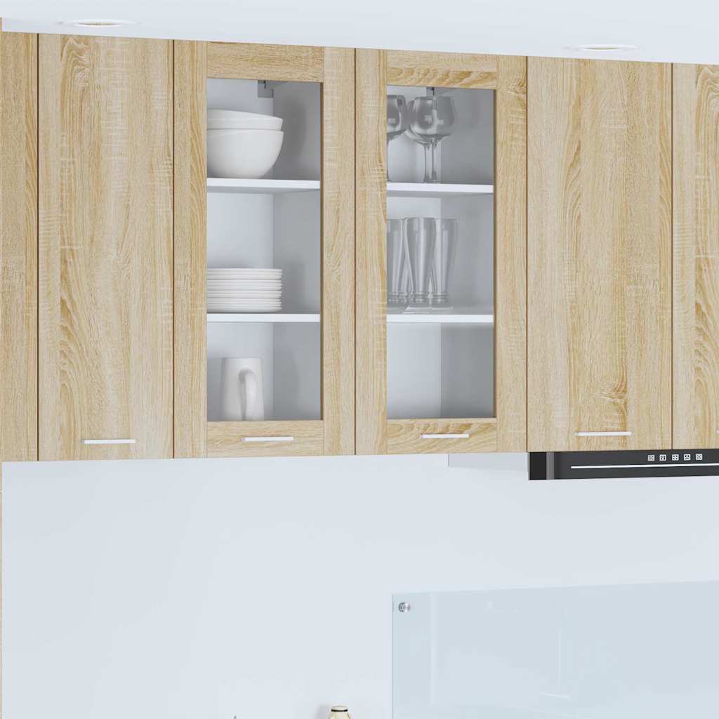 Hängeschrank 2 pcs Sonoma-Eiche 40 x 31 x 80 cm Holzwerkstoff