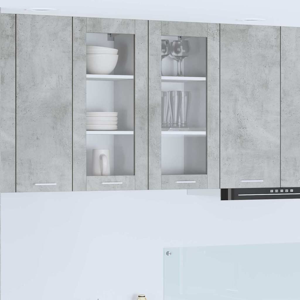 Hängeschrank 2 pcs Beton Grau 40 x 31 x 80 cm Holzwerkstoff
