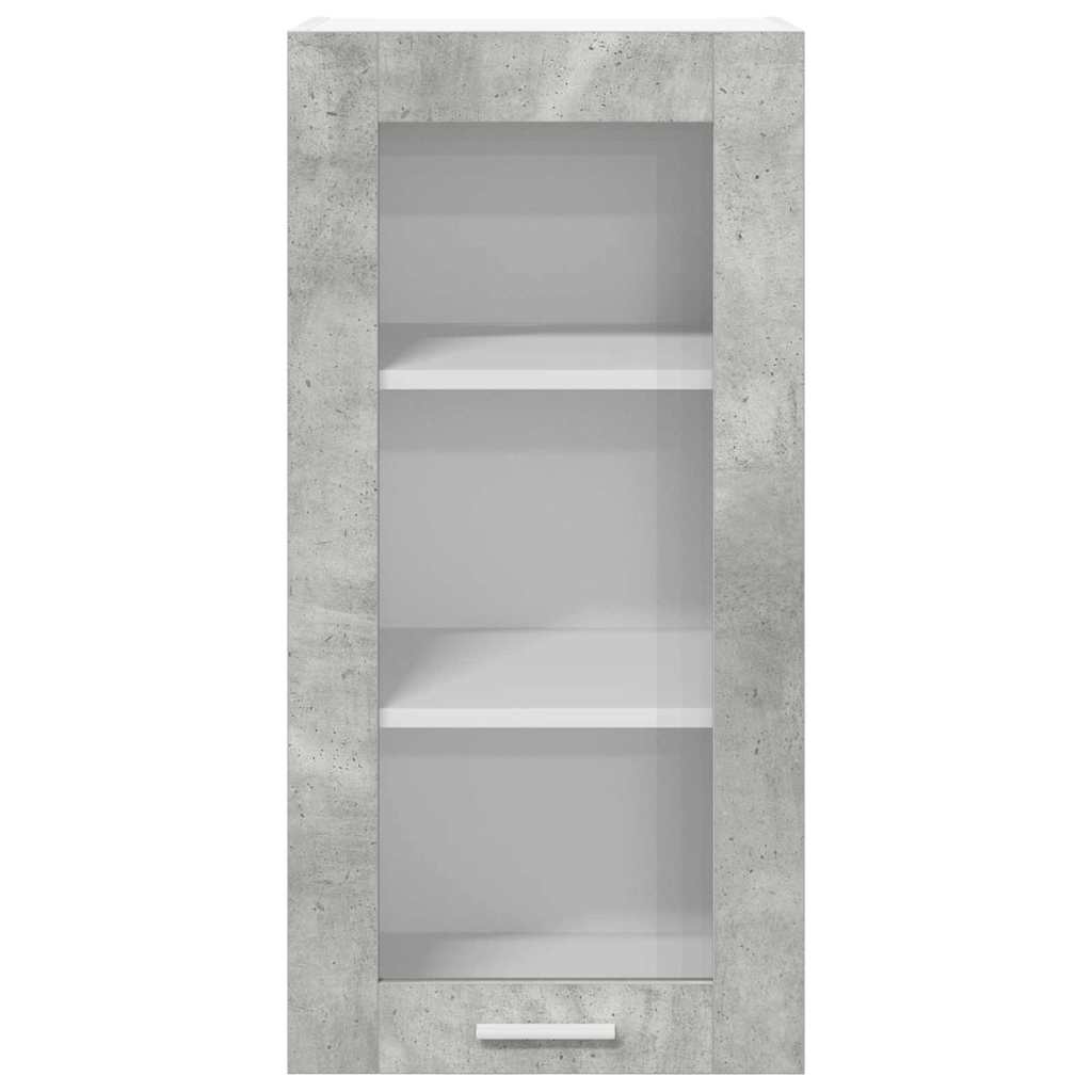 Hängeschrank 2 pcs Beton Grau 40 x 31 x 80 cm Holzwerkstoff