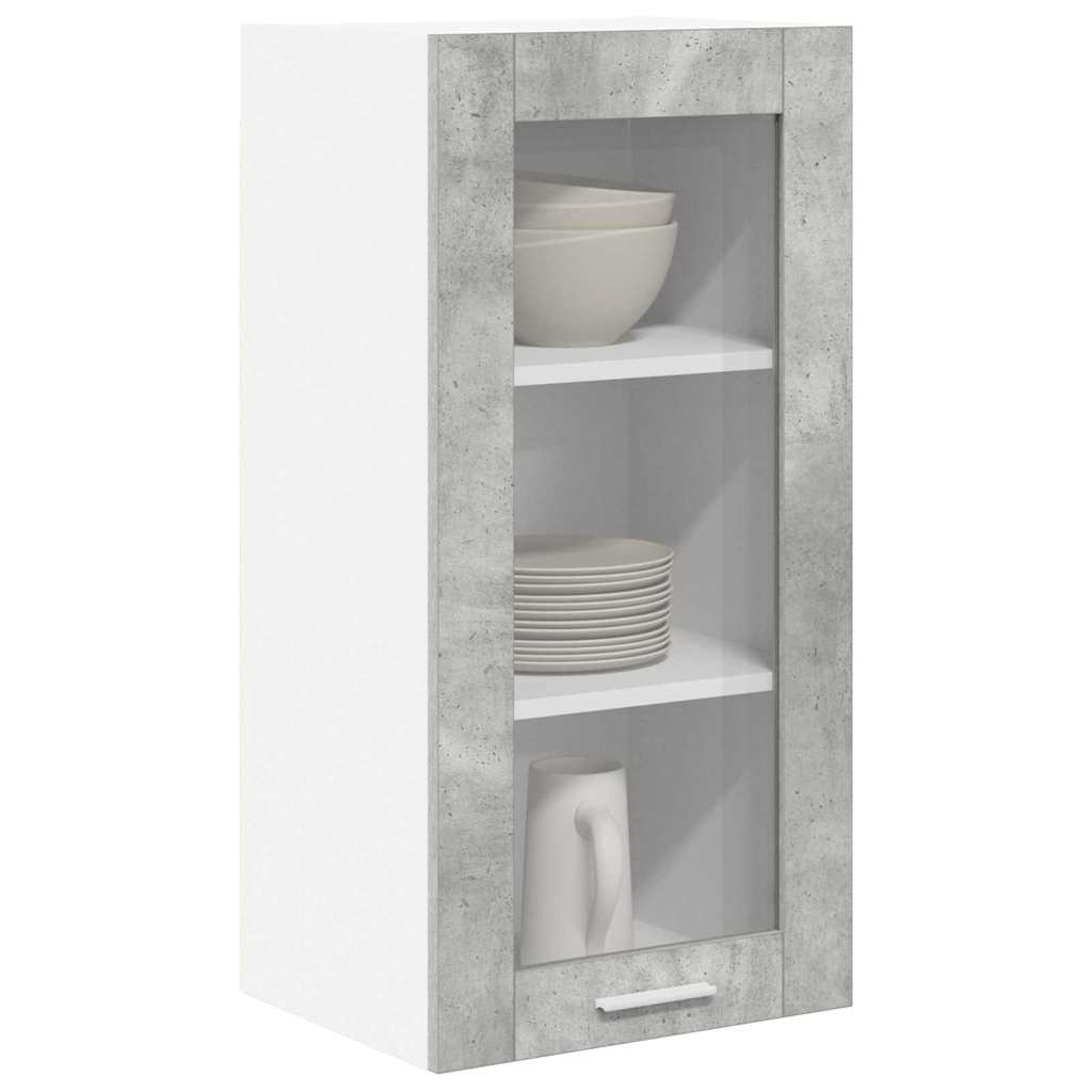 Hängeschrank 2 pcs Beton Grau 40 x 31 x 80 cm Holzwerkstoff