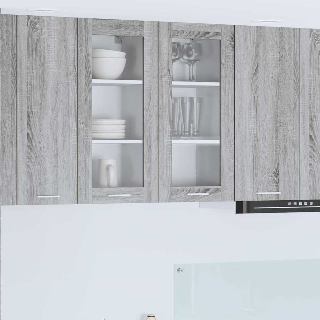 Hängeschrank 2 pcs Graues Sonoma 40 x 31 x 80 cm Holzwerkstoff