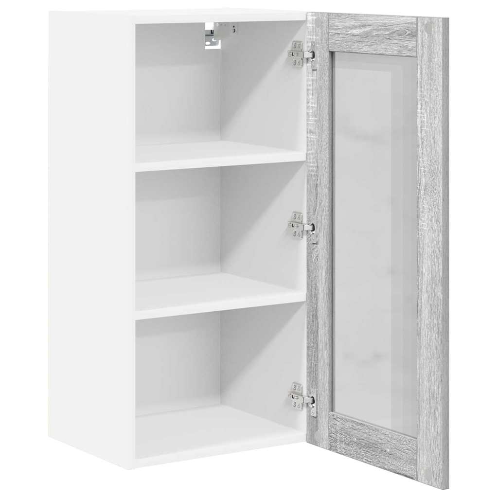 Hängeschrank 2 pcs Graues Sonoma 40 x 31 x 80 cm Holzwerkstoff