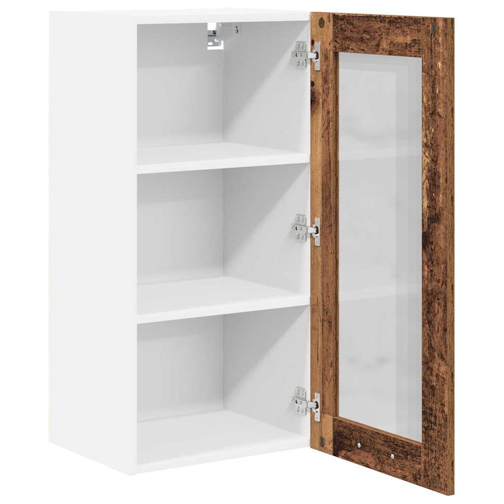 Hängeschrank mit Speicher Altholz 40 x 31 x 80 cm Holzwerkstoff