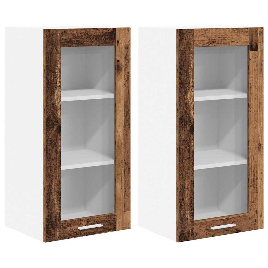 Hängeschrank 2 pcs Altholz 40 x 31 x 80 cm Holzwerkstoff