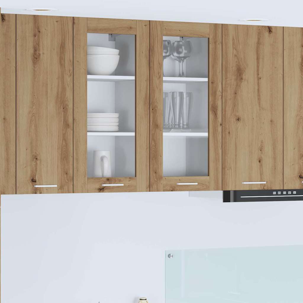 Hängeschrank 2 pcs Artisan-Eiche 40 x 31 x 80 cm Holzwerkstoff