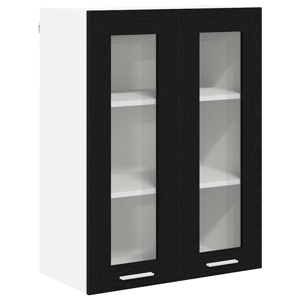 Hängeschrank Schwarz Eichen-Optik 60 x 31 x 80 cm Holzwerkstoff
