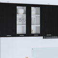 Hängeschrank Schwarz Eichen-Optik 80 x 31 x 80 cm Holzwerkstoff