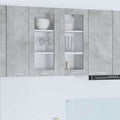 Hängeschrank mit Tür Beton Grau 80 x 31 x 80 cm Holzwerkstoff
