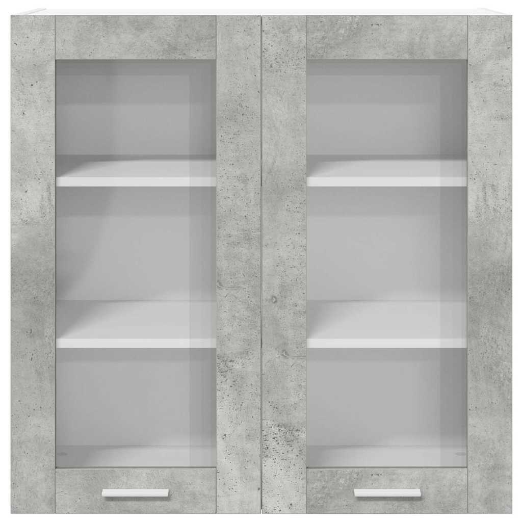 Hängeschrank mit Tür Beton Grau 80 x 31 x 80 cm Holzwerkstoff