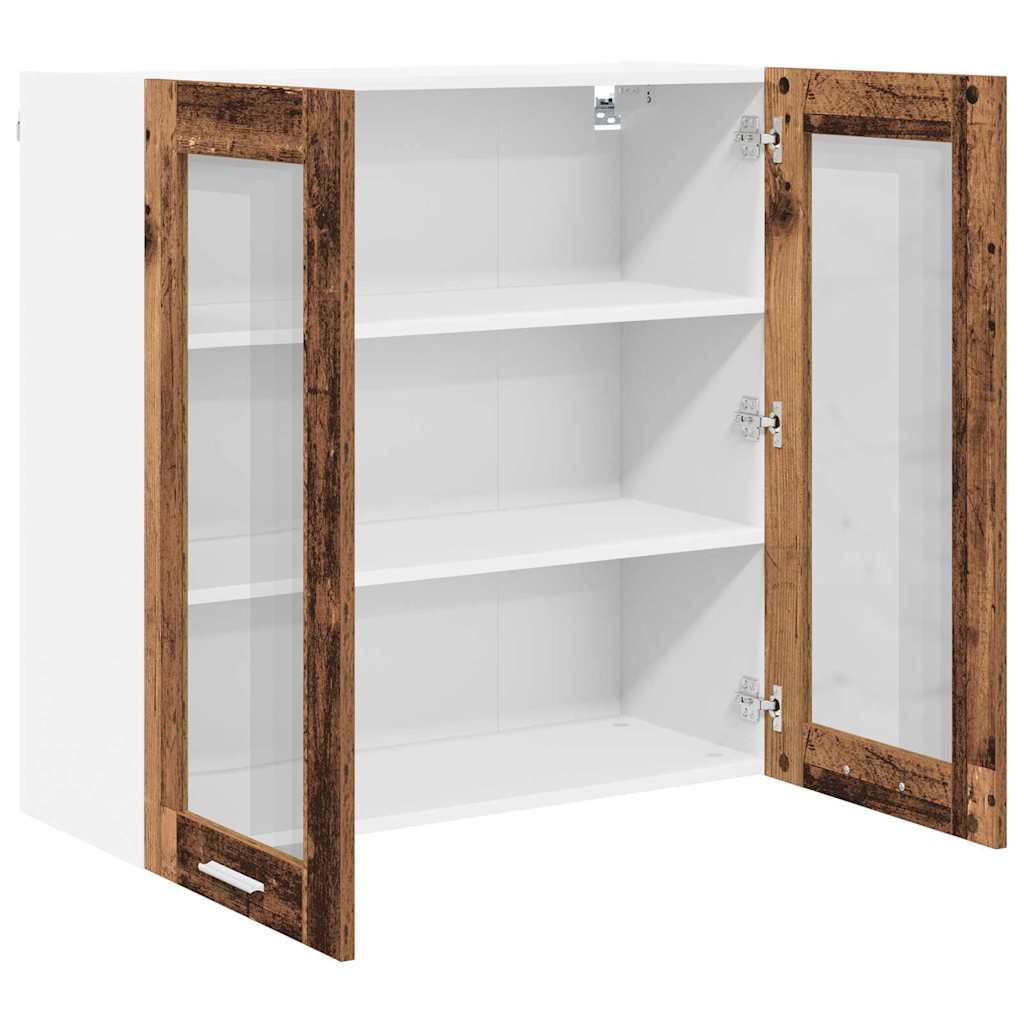 Hängeschrank mit Speicher Altholz 80 x 31 x 80 cm Holzwerkstoff