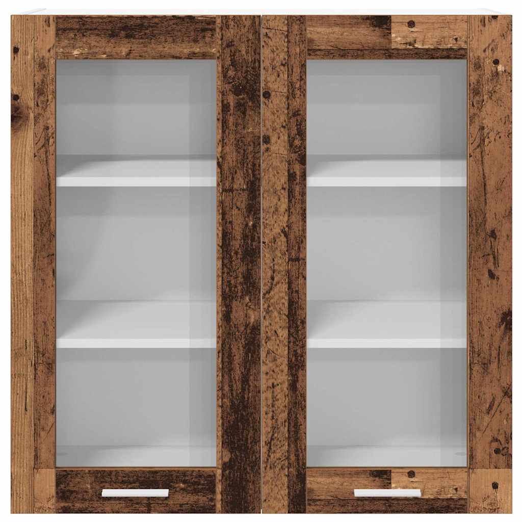 Hängeschrank mit Speicher Altholz 80 x 31 x 80 cm Holzwerkstoff