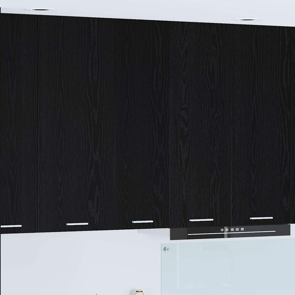 Hängeschrank mit Speicher Schwarz Eichen-Optik 30 x 31 x 100 cm