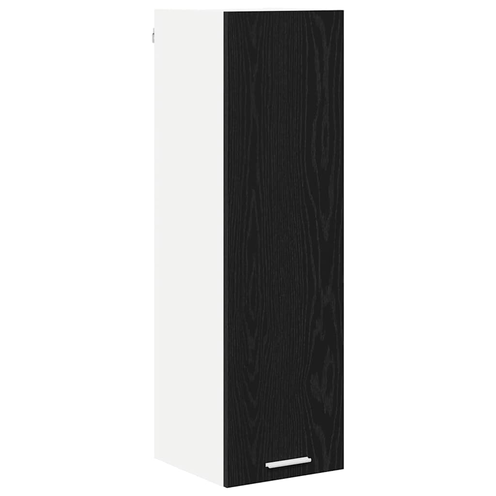 Hängeschrank mit Speicher Schwarz Eichen-Optik 30 x 31 x 100 cm