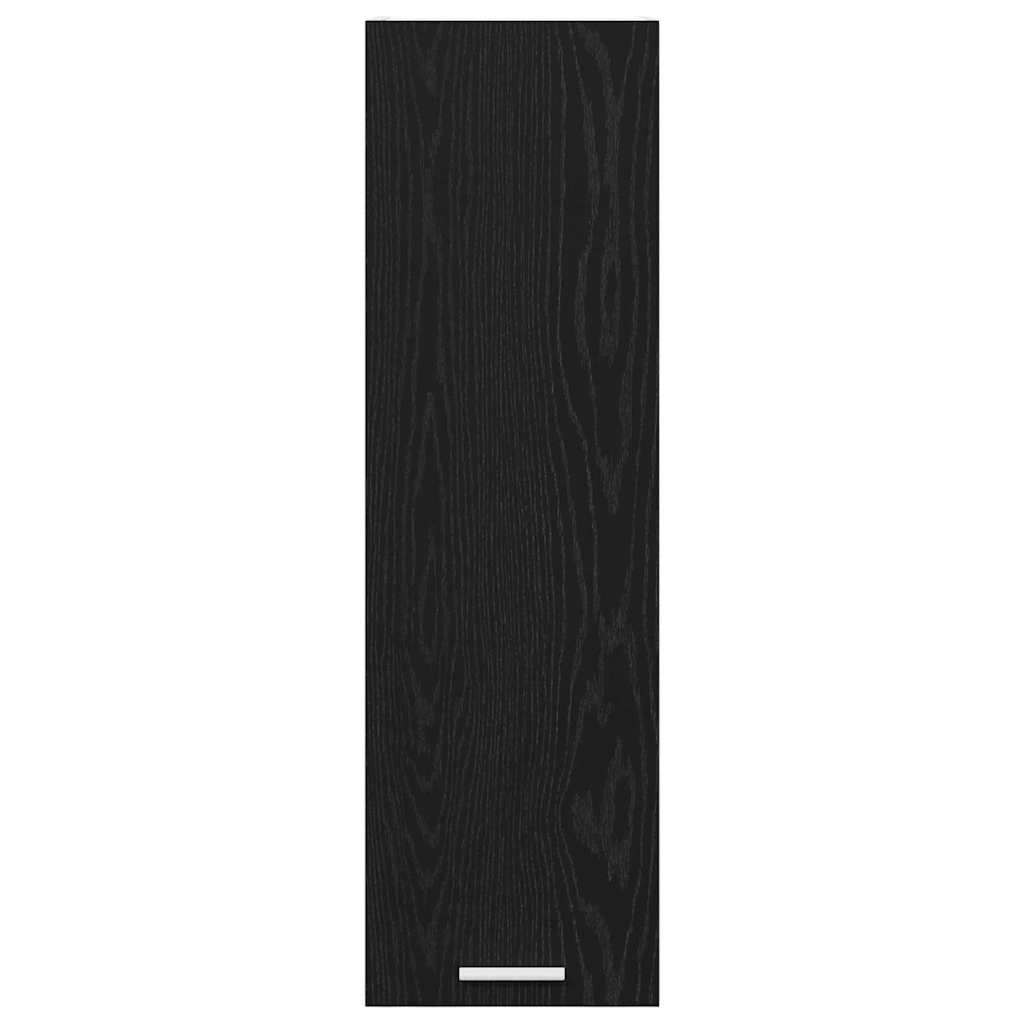Hängeschrank mit Speicher Schwarz Eichen-Optik 30 x 31 x 100 cm
