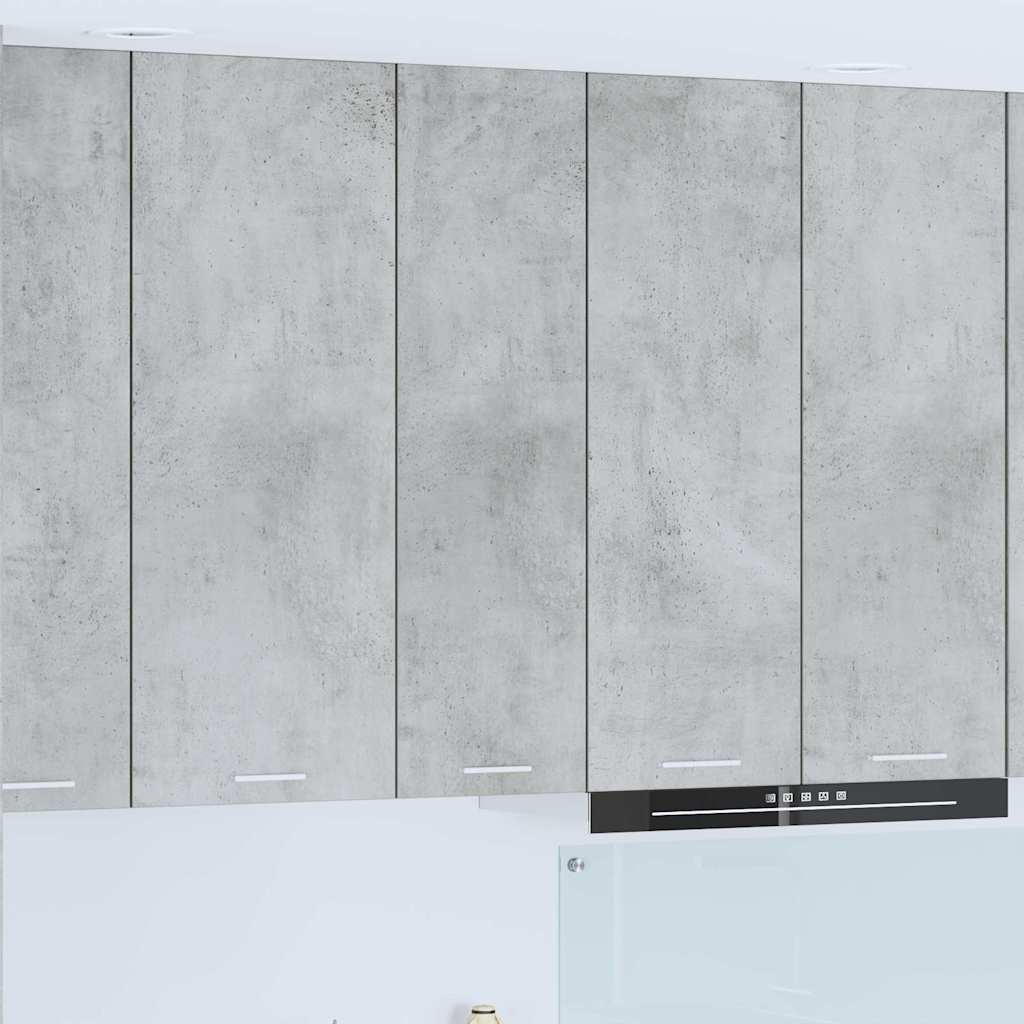 Hängeschrank mit Tür Beton Grau 30 x 31 x 100 cm Holzwerkstoff