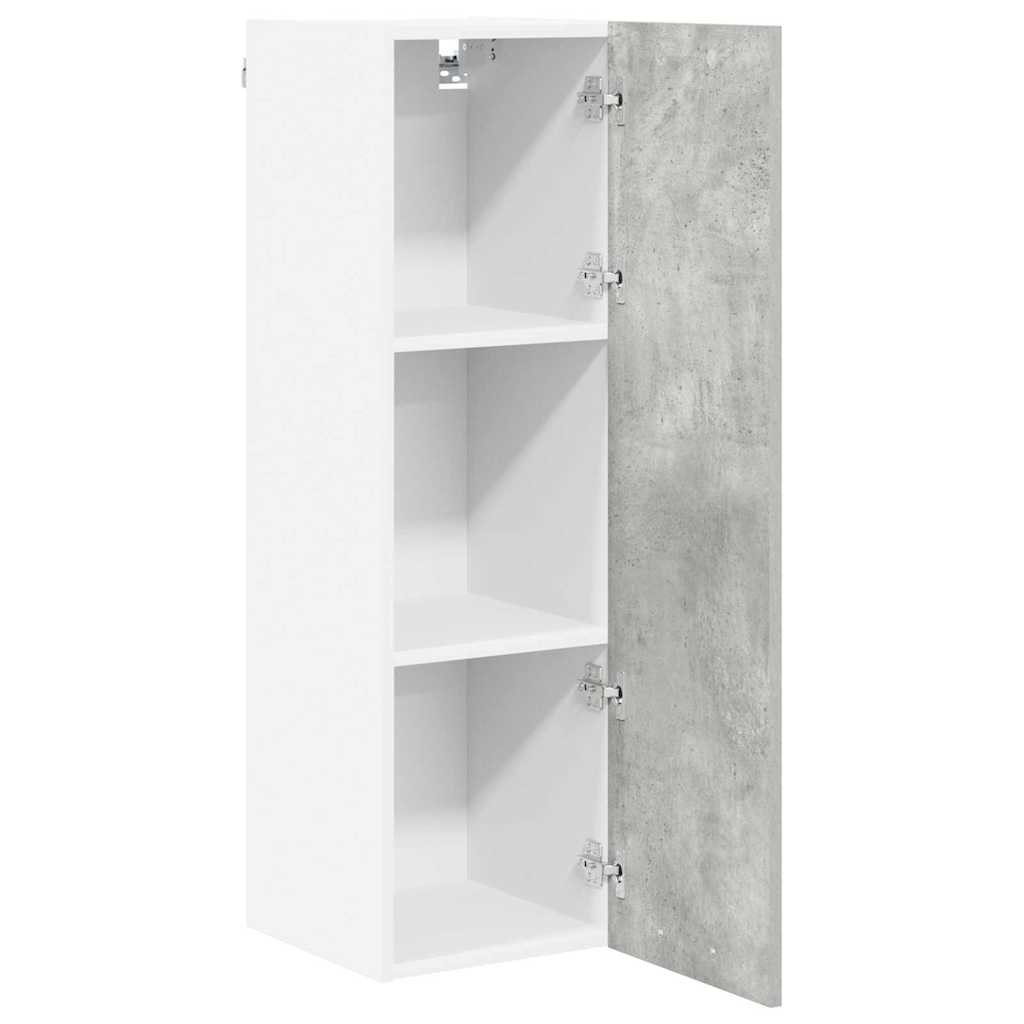 Hängeschrank mit Tür Beton Grau 30 x 31 x 100 cm Holzwerkstoff
